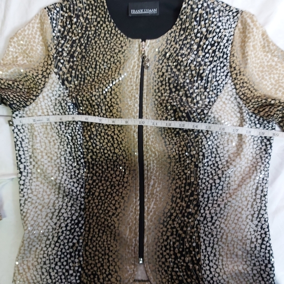 Frank Lyman Design Black and Cream Sparkly Blazer, size 10 - Picture 7 of 7